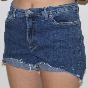 Vintage Cut-Off Dark Wash Denim Short
